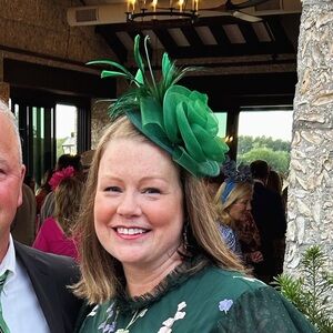Evergreen Derby Day Church Fascinator